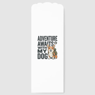 Adventure Awaits With My Dog Vintage Hiking Design Bookmarks