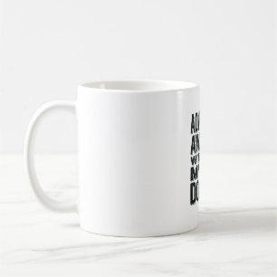 Adventure Awaits With My Dog Vintage Hiking Design Coffee Mug