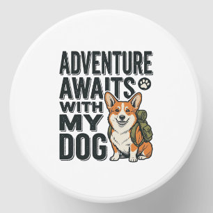 Adventure Awaits With My Dog Vintage Hiking Design Mini Candle Favors