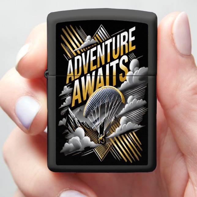 Adventure Awaits With Thrilling Parachute Descent Zippo Lighter (In Hand)