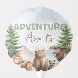 Adventure Awaits Woodland Animals Balloon