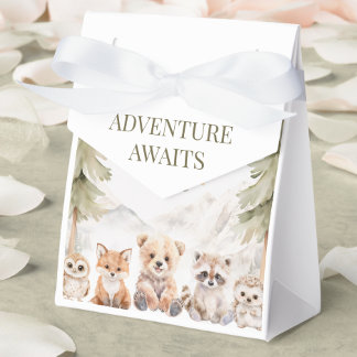 Adventure Awaits Woodland Animals Mountain Favor Boxes
