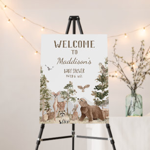 Adventure Awaits Woodland Animals Welcome Sign
