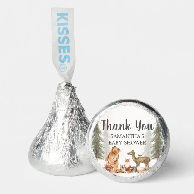 Adventure Awaits Woodland Baby Shower Hershey®'s Kisses® (Front)