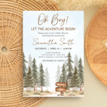 Adventure Awaits Woodland Baby Shower