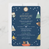 Adventure Awaits Woodland Boy Baby Shower Invitation (Front)