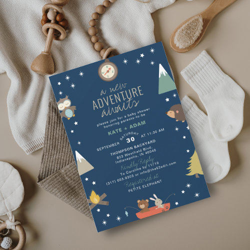Adventure Awaits Woodland Boy Baby Shower