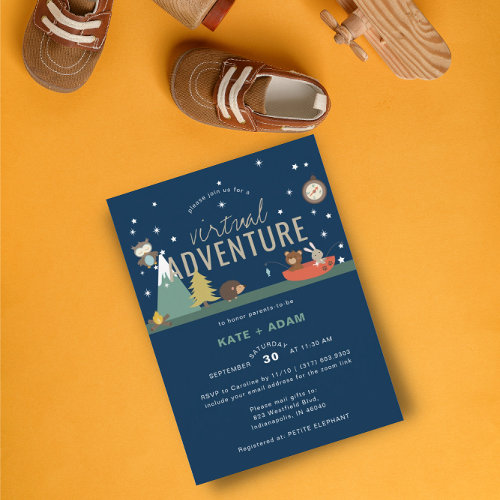 Adventure Awaits Woodland Boy Virtual Baby Shower
