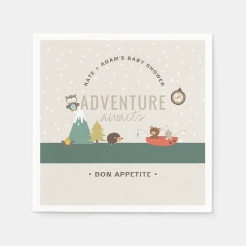 Adventure Awaits Woodland Neutral Baby Shower