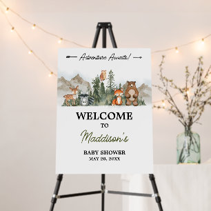 Adventure Awaits Woodland Welcome Sign
