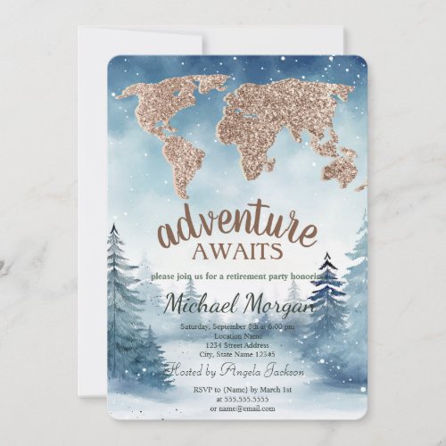 Adventure Awaits World Map Blue Forest Retirement