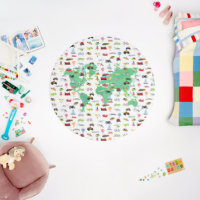 Adventure Awaits World Map Vehicles Nursery