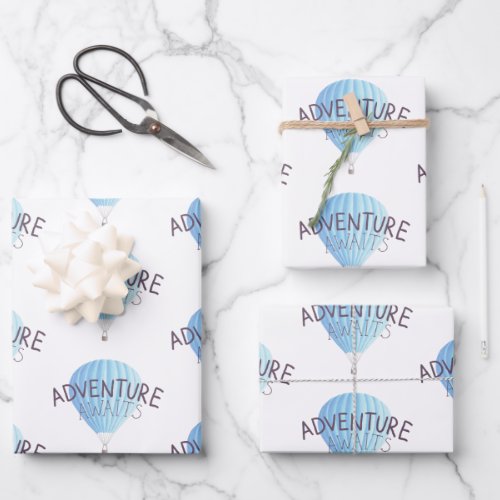 Adventure Awaits Wrapping Paper Flat Sheets