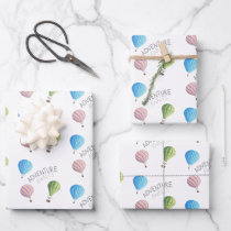 Girl Watercolor Babies Baby Shower Wrapping Paper