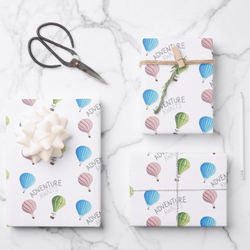 Adventure Awaits Wrapping Paper Flat Sheets
