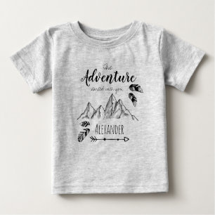 Adventure awaits you customizable name baby T-Shirt