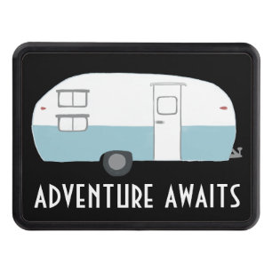 Adventure AWaitsTrailer Camper RV Hitch Cover