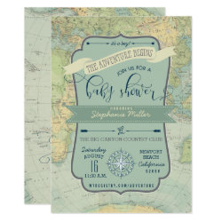 Adventure Baby Boy Shower Invitations