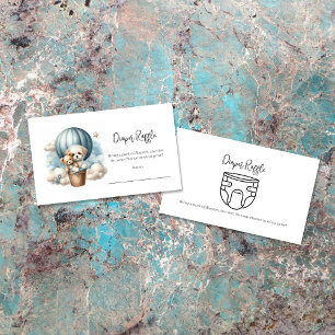 Adventure Baby Diaper Raffle Puppy Hot Air Balloon Enclosure Card