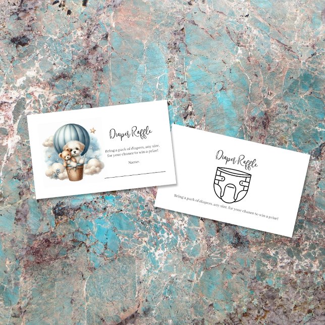 Adventure Baby Diaper Raffle Puppy Hot Air Balloon Enclosure Card (Creator Uploaded)