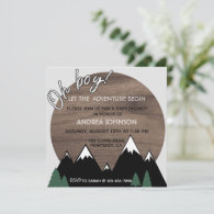 ADVENTURE, BABY SHOWER,BABY BOY,OH BOY Invitation