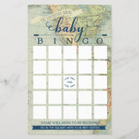 Adventure Baby Shower Bingo Game