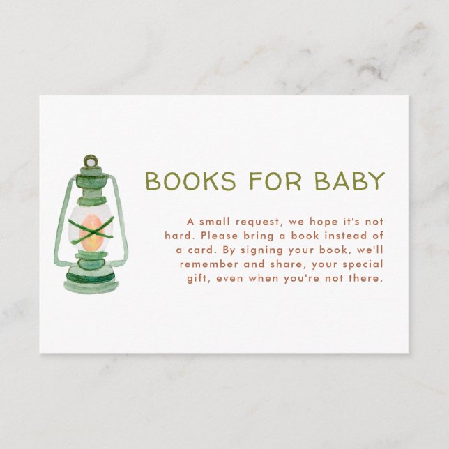 Adventure Baby Shower Books for Baby Enclosure Card (Front)