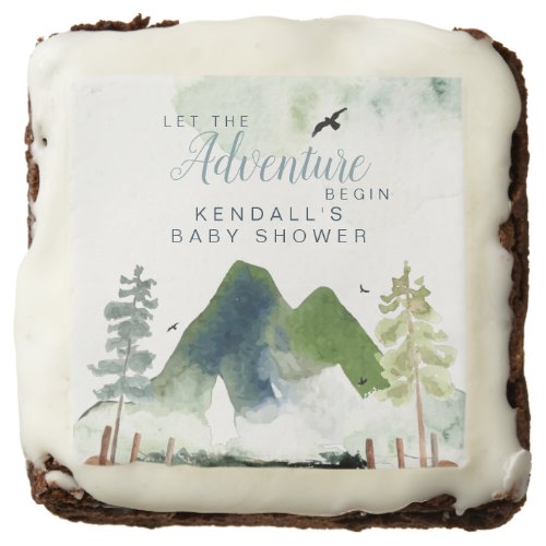 Adventure Baby Shower Brownie