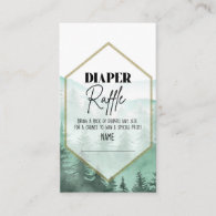 Adventure, Baby shower, Diaper raffle,  Enclosure Card