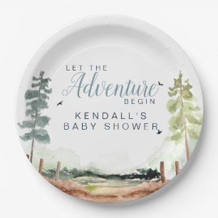 Adventure Baby Shower Paper Plates