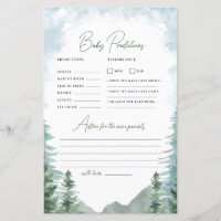 Adventure Baby Shower Prediction & Advice Game