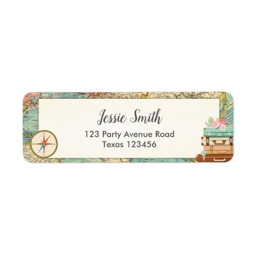 Adventure Baby Shower Return Address Labels Travel