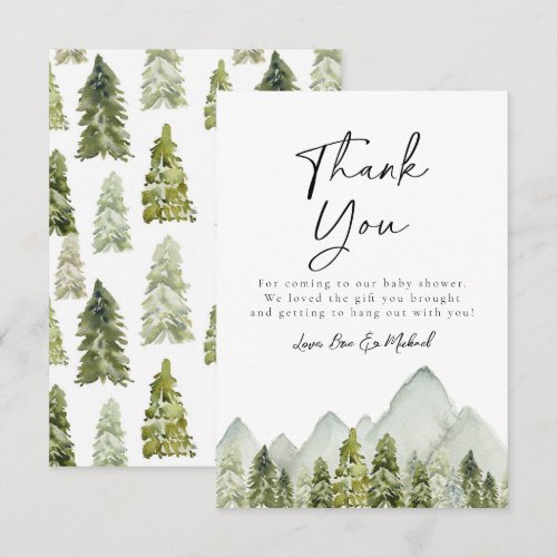 Adventure Baby Shower Thank You Card