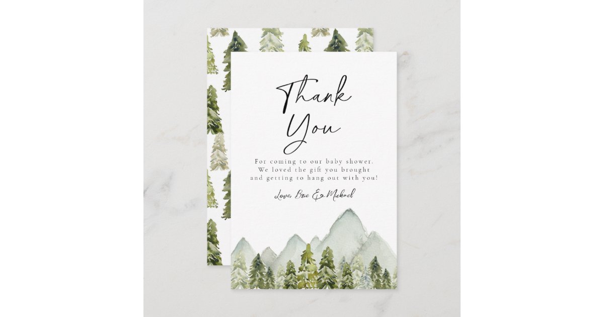 Adventure Baby Shower Thank You Card 