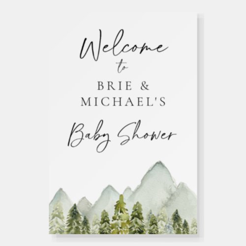 Adventure Baby Shower Welcome Sign