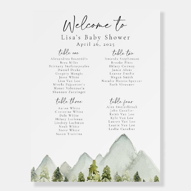 Adventure Baby Shower Welcome Sign (Front)