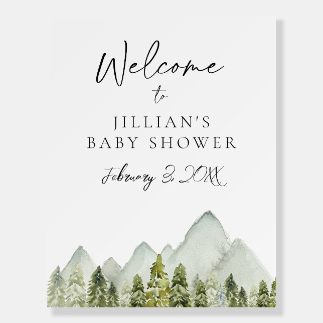 Adventure Baby Shower Welcome Sign (Front)