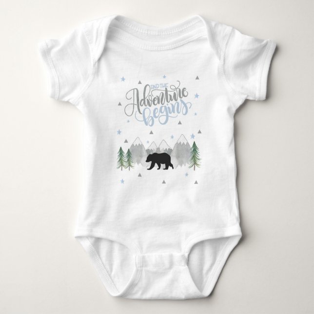 Adventure Bear Boy Bodysuit (Front)