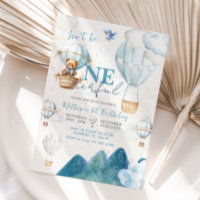 Adventure Bear Hot Air Balloon Mountain Birthday