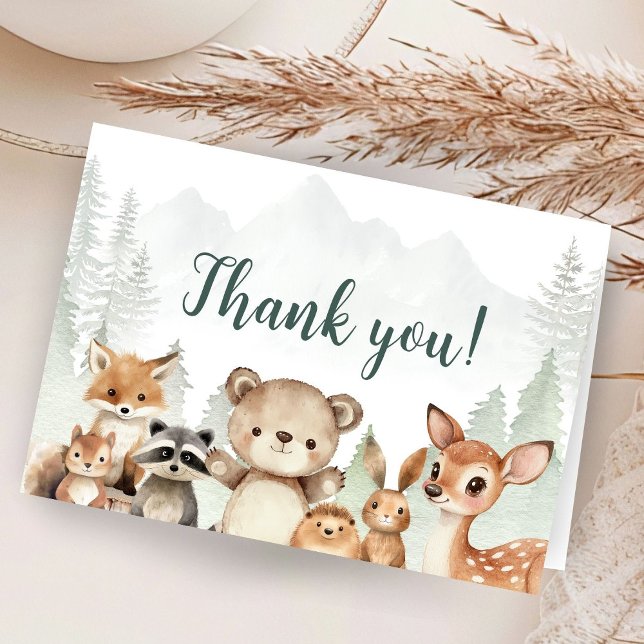 Adventure Begin Baby Shower Boy Folded Thank You (Creator Uploaded)