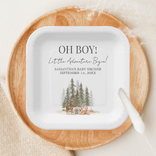 Adventure Begin Baby Shower Paper Plates