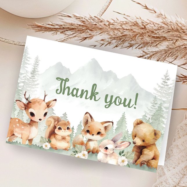Adventure Begin Boy Baby Shower Folded Thank You Card (Creator Uploaded)
