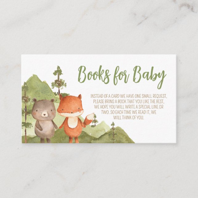 Adventure Begin Forest Mountain Books for Baby Enclosure Card (Front)