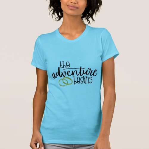 adventure begin newly married life forever wedding T_Shirt