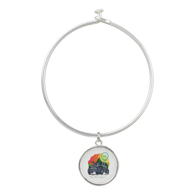 adventure begin, offroad bangle bracelet (Front)