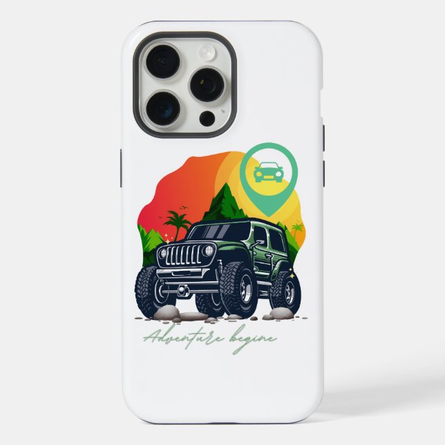 adventure begin, offroad iphone case (Back)