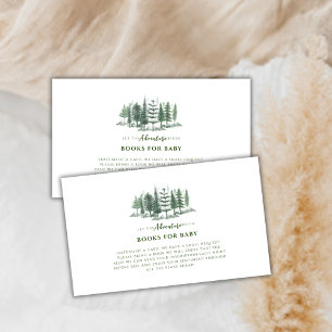 Adventure Begin Pine Forest Books For Baby Shower Enclosure Card