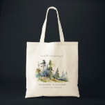 Adventure Begin Pine Forest Landscape Wedding Tote Bag<br><div class="desc">It’s very easy to customize,  with your personal details. If you need any other matching product or customization,  kindly message via Zazzle.</div>