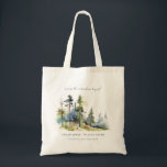 Adventure Begin Pine Forest Landscape Wedding Tote Bag<br><div class="desc">It’s very easy to customize,  with your personal details. If you need any other matching product or customization,  kindly message via Zazzle.</div>