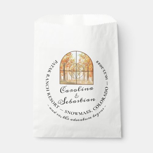 Adventure Begin Rocky Mountain Destination Wedding Favor Bag